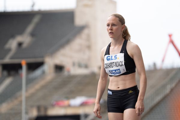 Neele Eckhardt (LG Goettingen) im Dreisprung waehrend der deutschen Leichtathletik-Meisterschaften im Olympiastadion am 25.06.2022 in Berlin